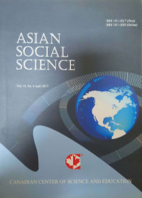 Image of ASIAN SOCIAL SCIENCE VOL. 13, NO. 3, APRIL 2017