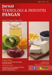 JURNAL TEKNOLOGI & INDUSTRI PANGAN VOL 27, NO 2, TH 2016