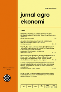 Image of JURNAL AGRO EKONOMI VOLUME 39 NOMOR 2 OKTOBER 2021