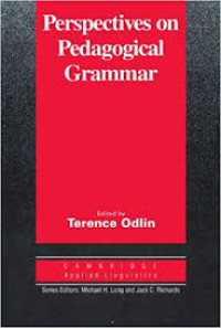 PERSPECTIVES ON PEDAGOGICAL GRAMMAR