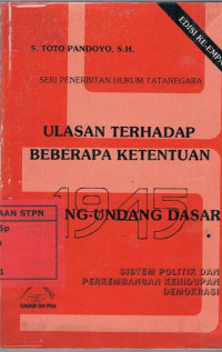 ULASAN TERHADAP BEBERAPA KETENTUAN