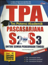 TES POTENSI AKADEMIK PASCA SARJANA S2-S3 UNTUK SEMUA PERGURUAN TINGGI