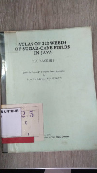 Atlas Of 220 Weeds Of Sugar - Cane Fields In Java