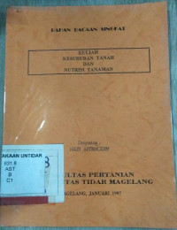 Bahan Bacaan Singkat Kuliah Kesuburan Tanah Dan Nutrisi Tanaman