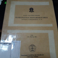 BUKU MATERI POKOK PEMBANGUNAN MASYARAKAT DESA: MODUL 4-6