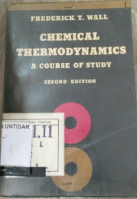 CHEMICAL THERMODYNAMICS A COURSE OF STUDY SECOND EDITION