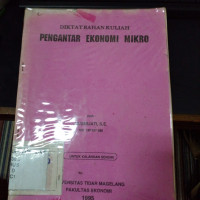 Diktat Bahan Kuliah Pengantar Ekonomi Mikro