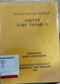 DIKTAT ILMU TANAH I