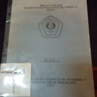 Image of DIKTAT KULIAH DASAR-DASAR PENELITIAN PENDIDIKAN JILID 1