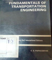 FUNDAMENTALS OF TRANSPORTATION ENGINEERING