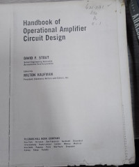 HANDBOOK OF OPERASIONAL AMPLIFIER CIRCUIT DESIGN