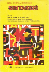 ILMU BAHASA INDONESIA  SINTAKSIS