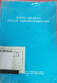 KAPITA SELEKTA DALAM AGROMETEOROLOGI