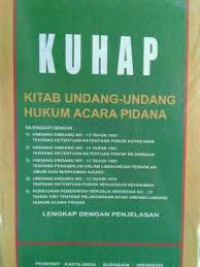 KUHAP KITAB UNDANG - UNDANG HUKUM ACARA PIDANA