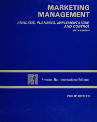 Image of MARKETING MANAGEMENT Analysis, Planning, Implementation, and Control Sixth Edition
