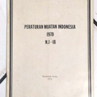 Peraturan Muatan Indonesia 1970 N . I -18