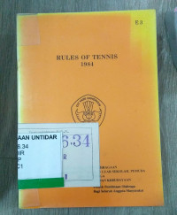 RULES OF TENNIS 1984